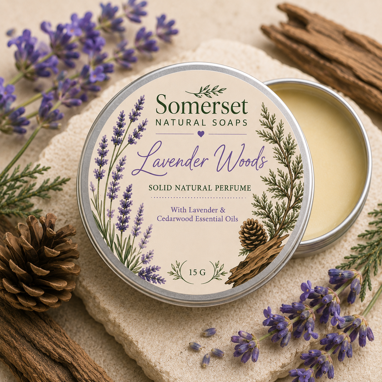 Lavender Woods Solid Perfume