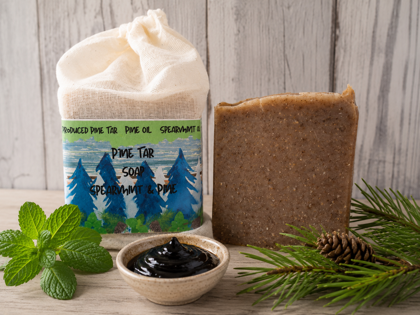 Pine Tar Soap Spearmint & Pine