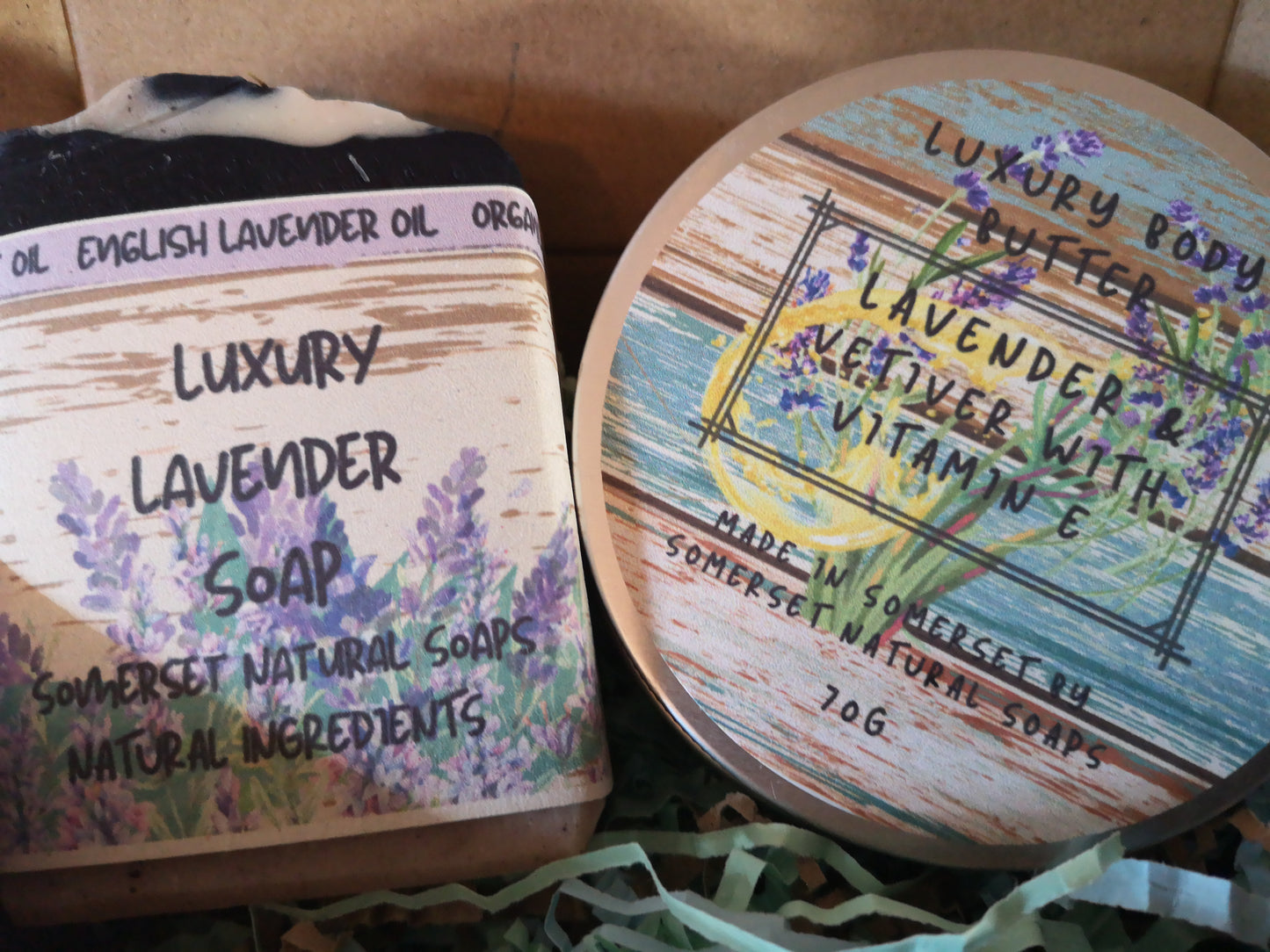 Gift set Luxury Body Butter Lavender & Vetiver  & Luxury Lavender Soap