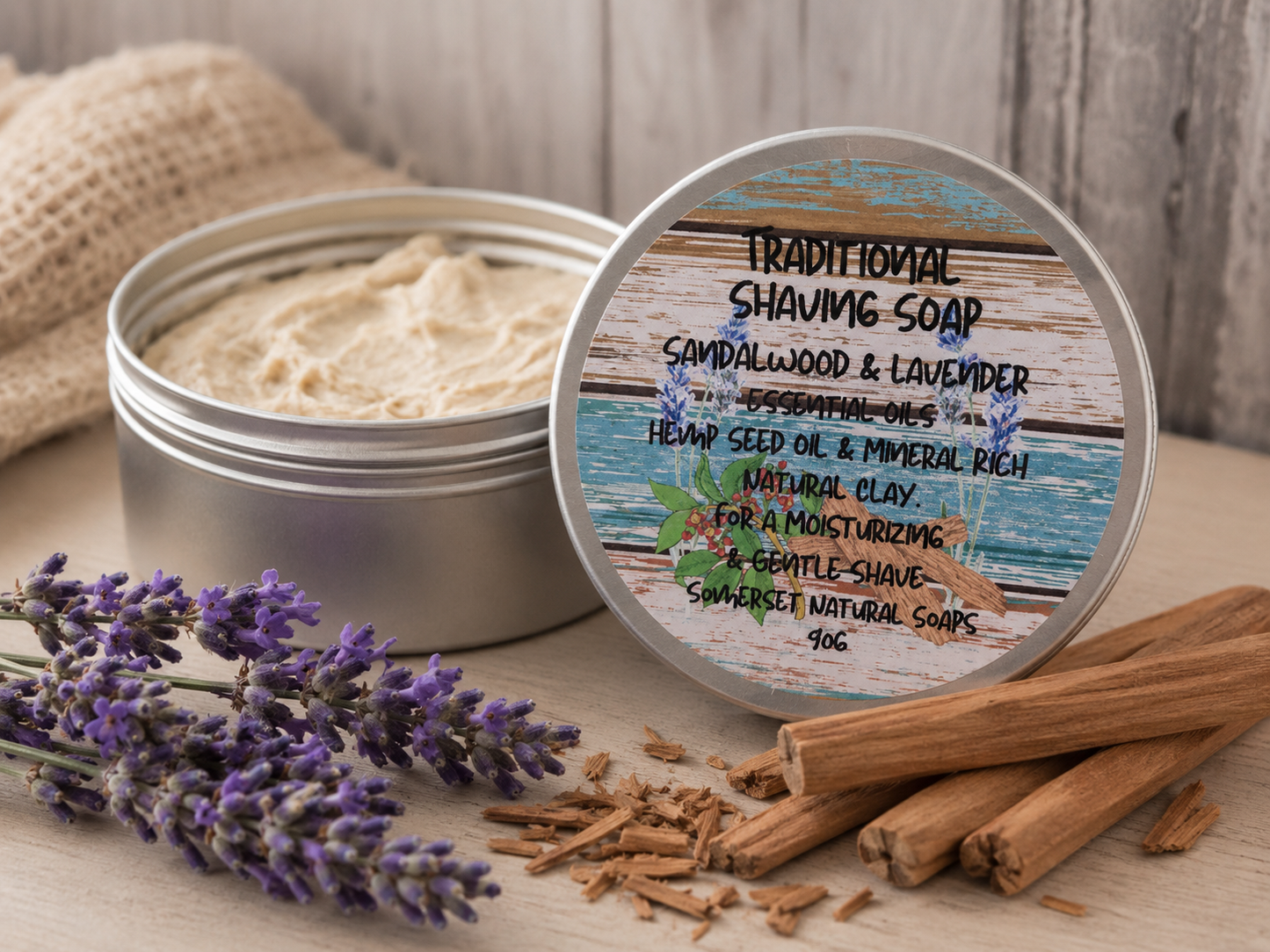 Traditional Shaving Soap Sandalwood & Lavender