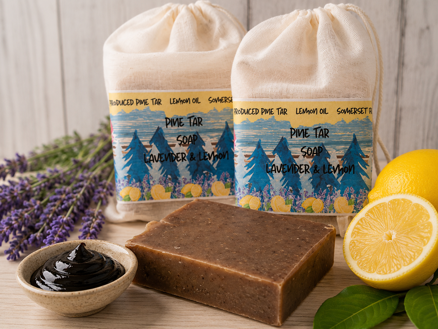 Pine Tar Soap Lavender Lemon