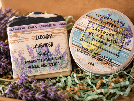 Gift set Luxury Body Butter Lavender & Vetiver  & Luxury Lavender Soap
