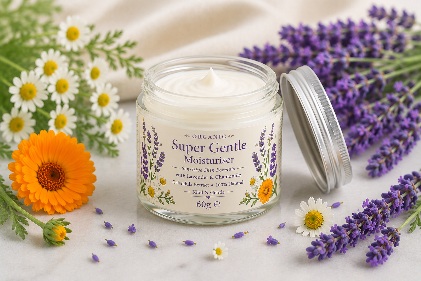 Super gentle moisturiser Lavender & Chamomile