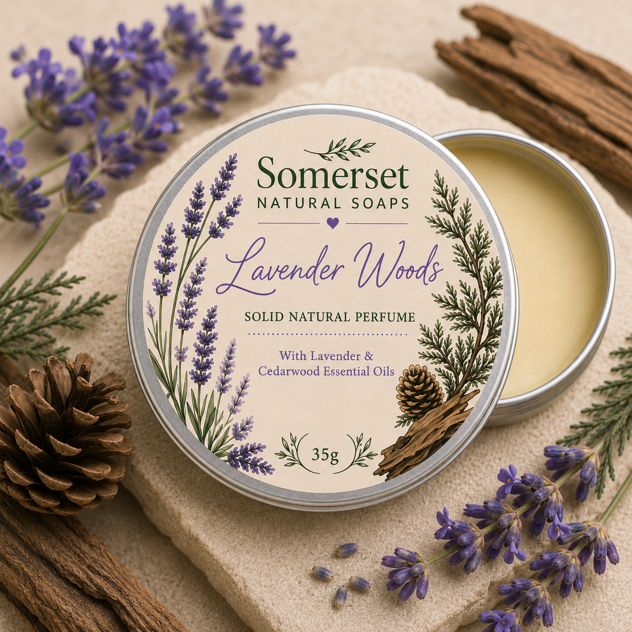 Lavender Woods Solid Perfume