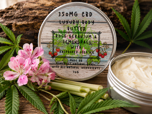 Rose Geranium & Lemongrass Luxury CBD Body Butter